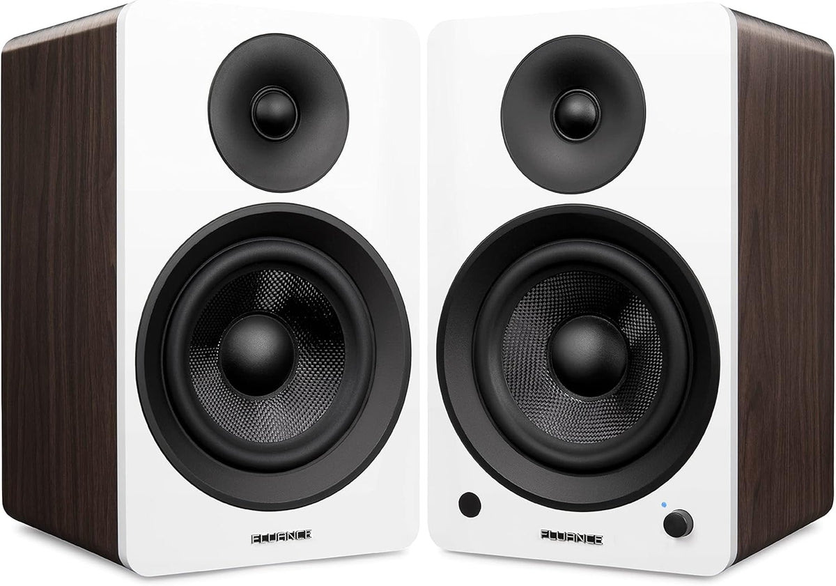 Powered 2-Way Stereo Bookshelf Speakers with 6.5 Drivers, 120W Amplifier X4304