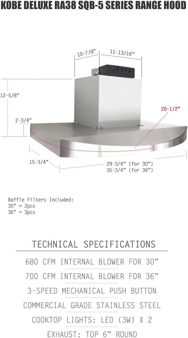 36-Inch Stainless Steel Under Cabinet Range Hood W887480