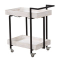 Antique White/Black 2 Shelf Serving Cart Z780644