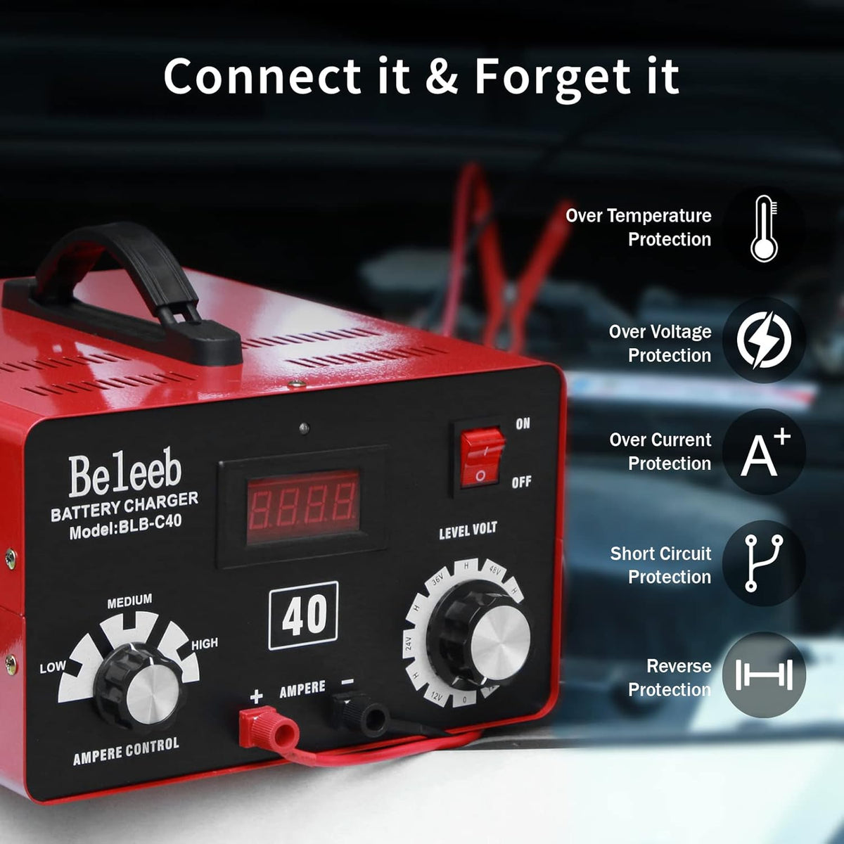 Adjustable Battery Charger 12V 24V 36V 48V 60V 72V Battery Desulfator Maintainer L891
