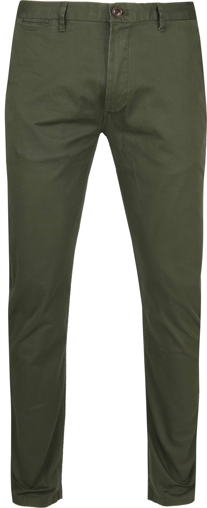 Green Stretch Cotton Chinos G322