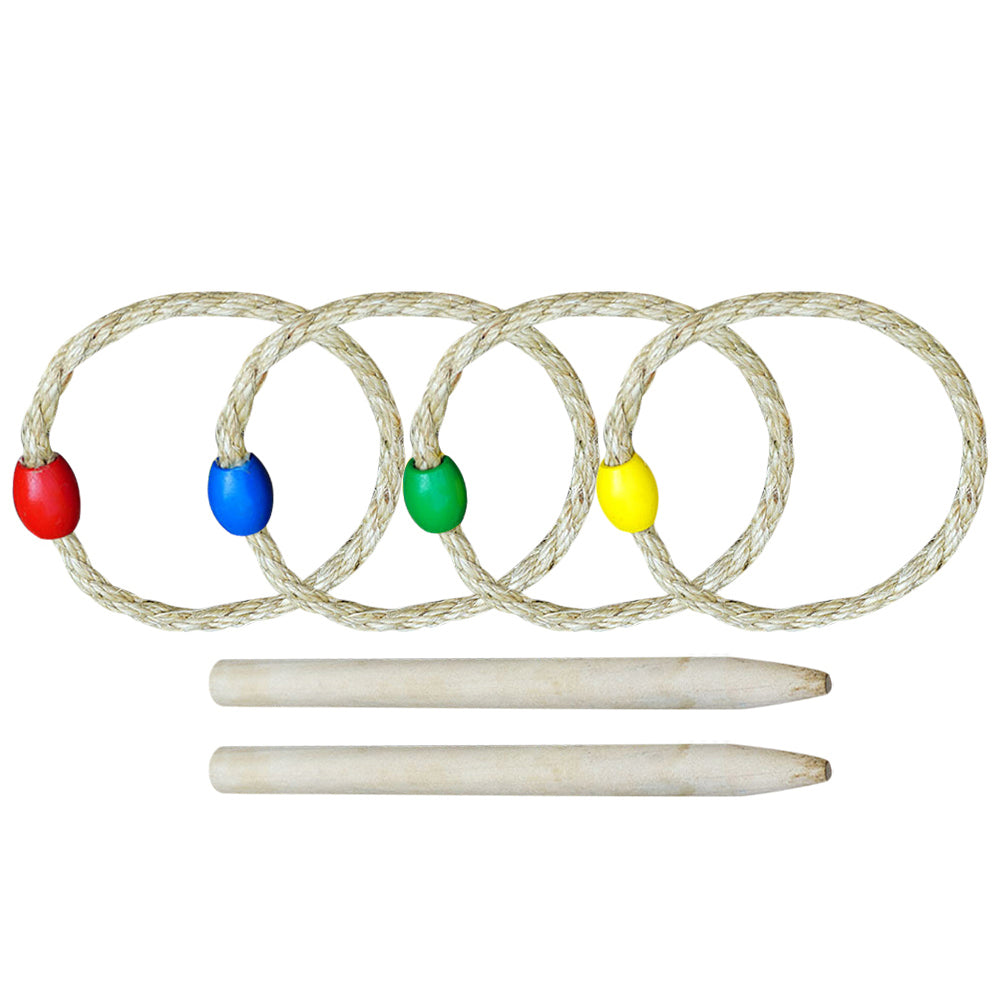 6-piece Solid Wood Ring Toss Game Set Q279736