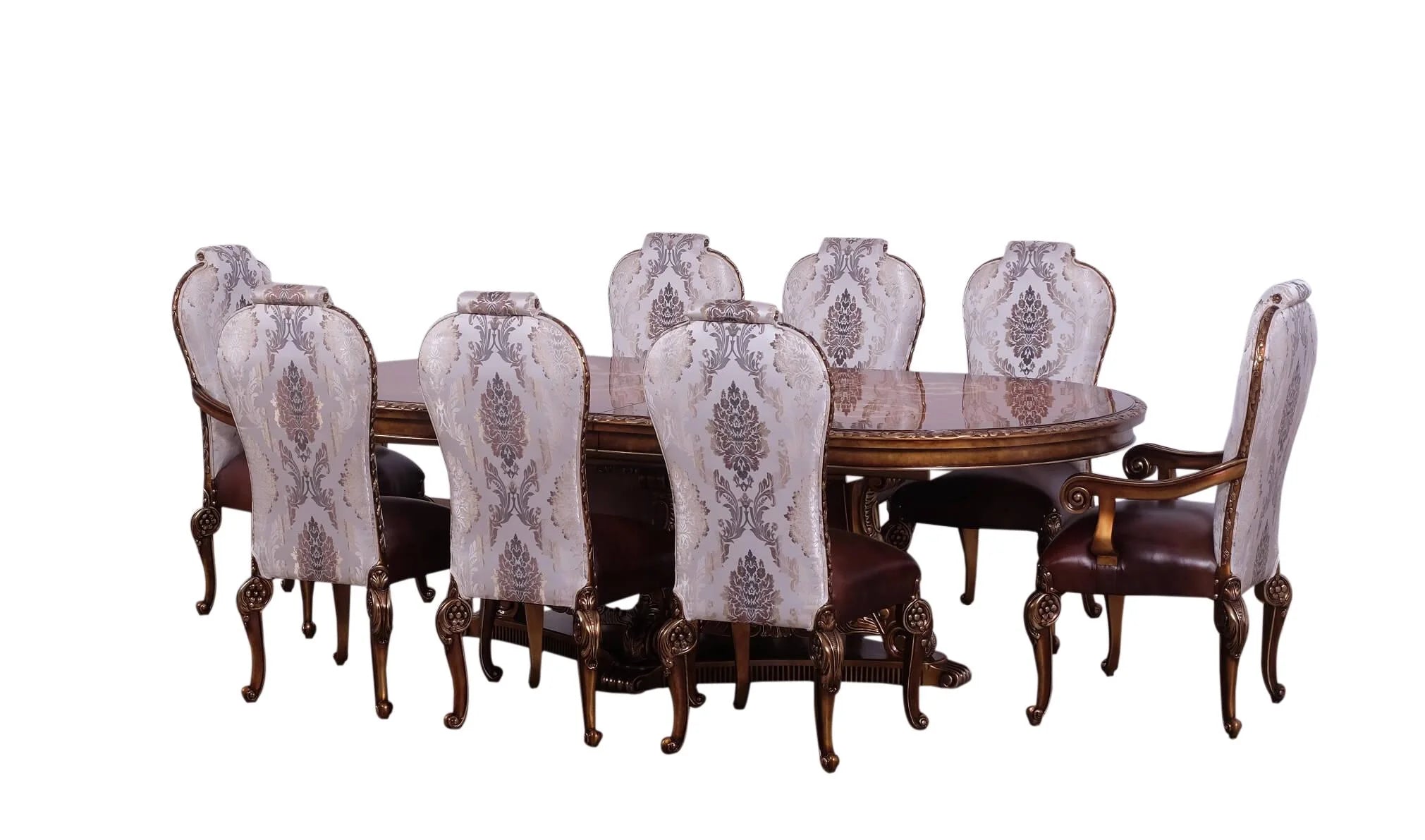 Bronze Dining Arm Chair Set 2Pcs F9739