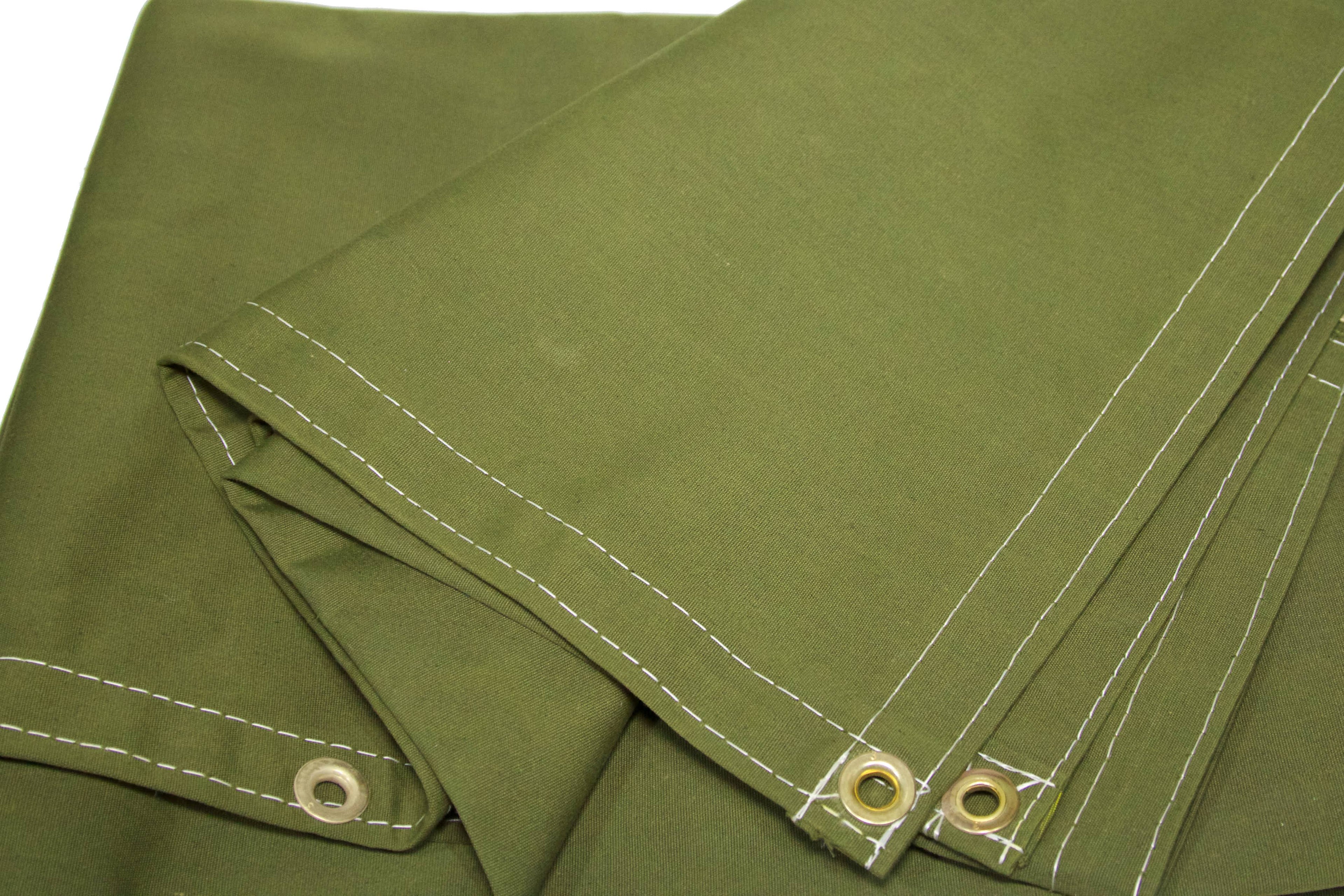 14.5 oz Green Polyester Canvas Tarp X645