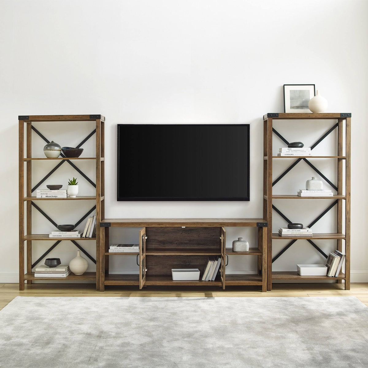White Oak Entertainment Wall W72562