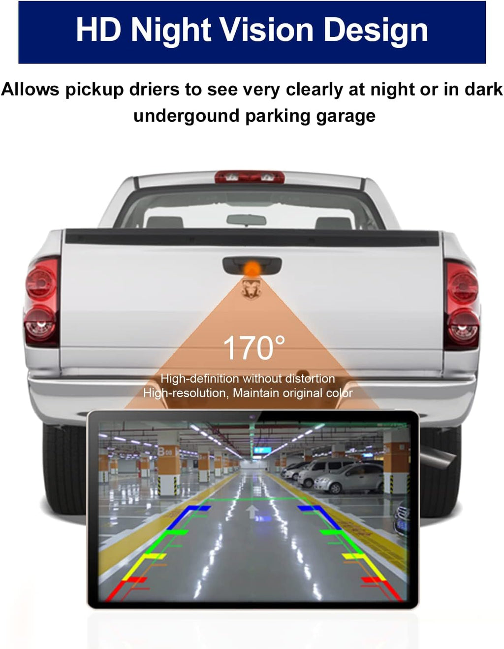 Tailgate Handle Backup Rear View Camera for Dodge Ram 2002-2008 A281