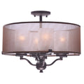 Oil Rubbed Bronze 4-Light Semi-Flush Mount H3017