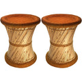 Orange Jute Accent Stool (Set of 2) F79922