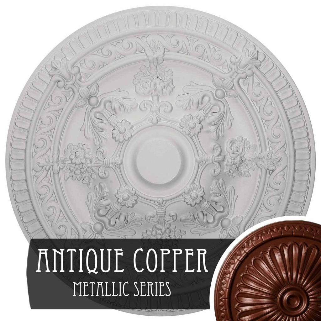 Burnished Mahogany Crackle Ceiling Medallion R58839