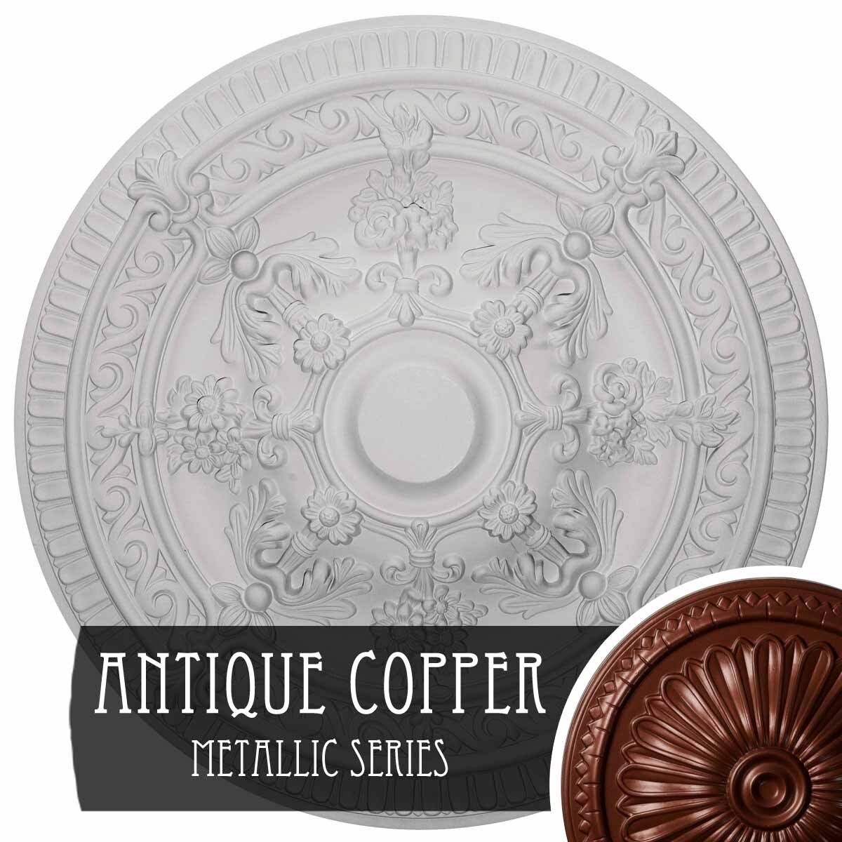 Burnished Mahogany Crackle Ceiling Medallion R58839
