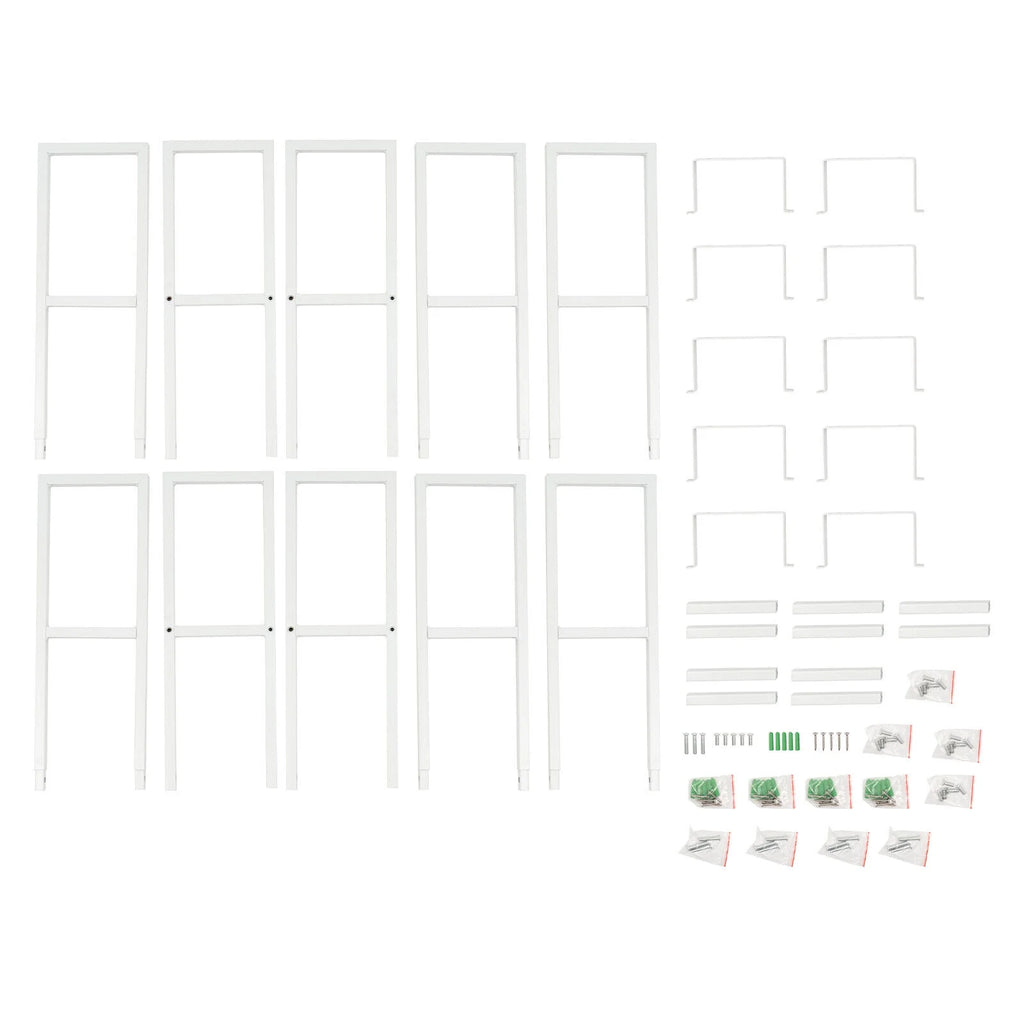White Metal Wall Mount CD DVD Storage Rack U353