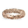Sterling Silver Pink-plated Carved Band, Size 5 J644
