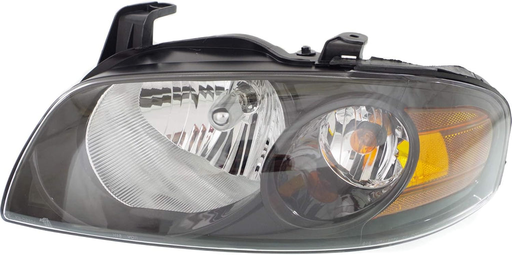 Headlight Assembly Compatible with 2004-2006 Nissan Sentra Halogen Black Driver Side Pack of 2 T24350
