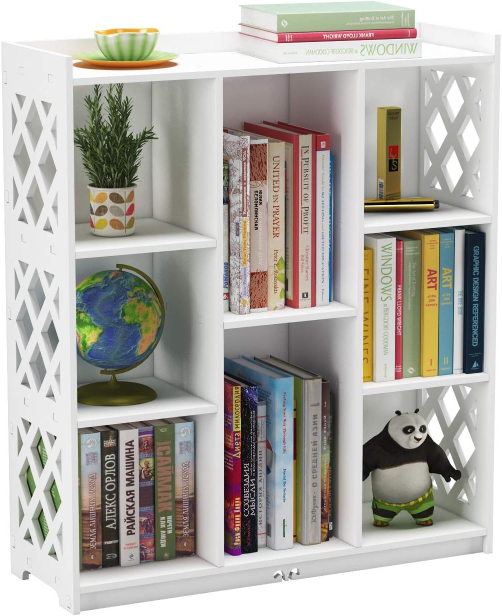 White 5 Cube Open Shelf Bookcase T56935