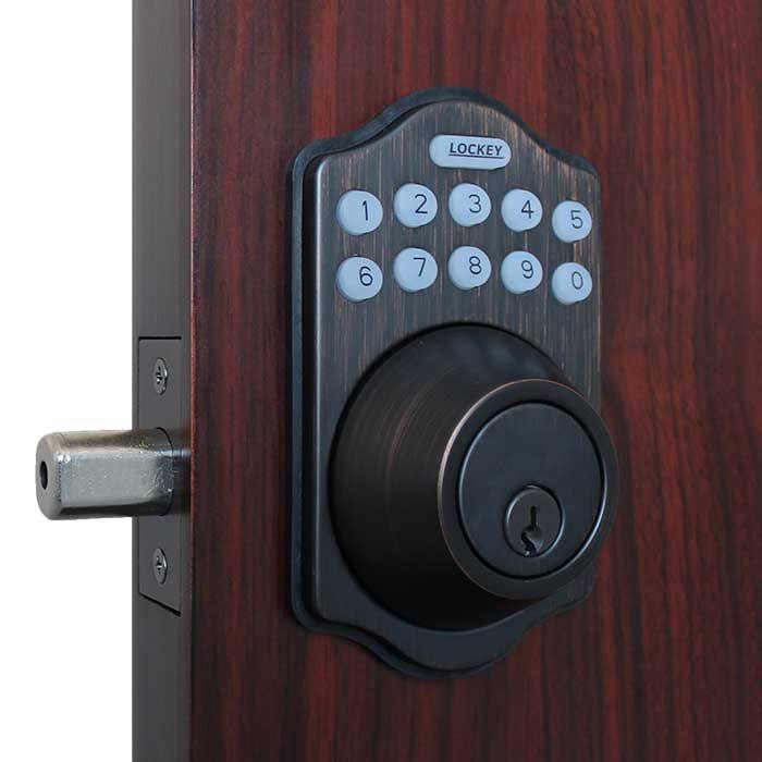 Antique Brass Electronic Deadbolt E395227