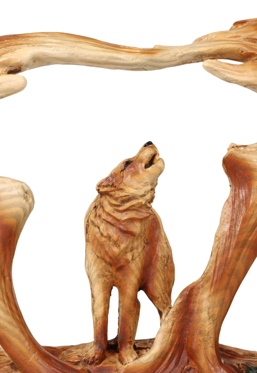 Gray Alpha Wolf Figurine Sculpture I490