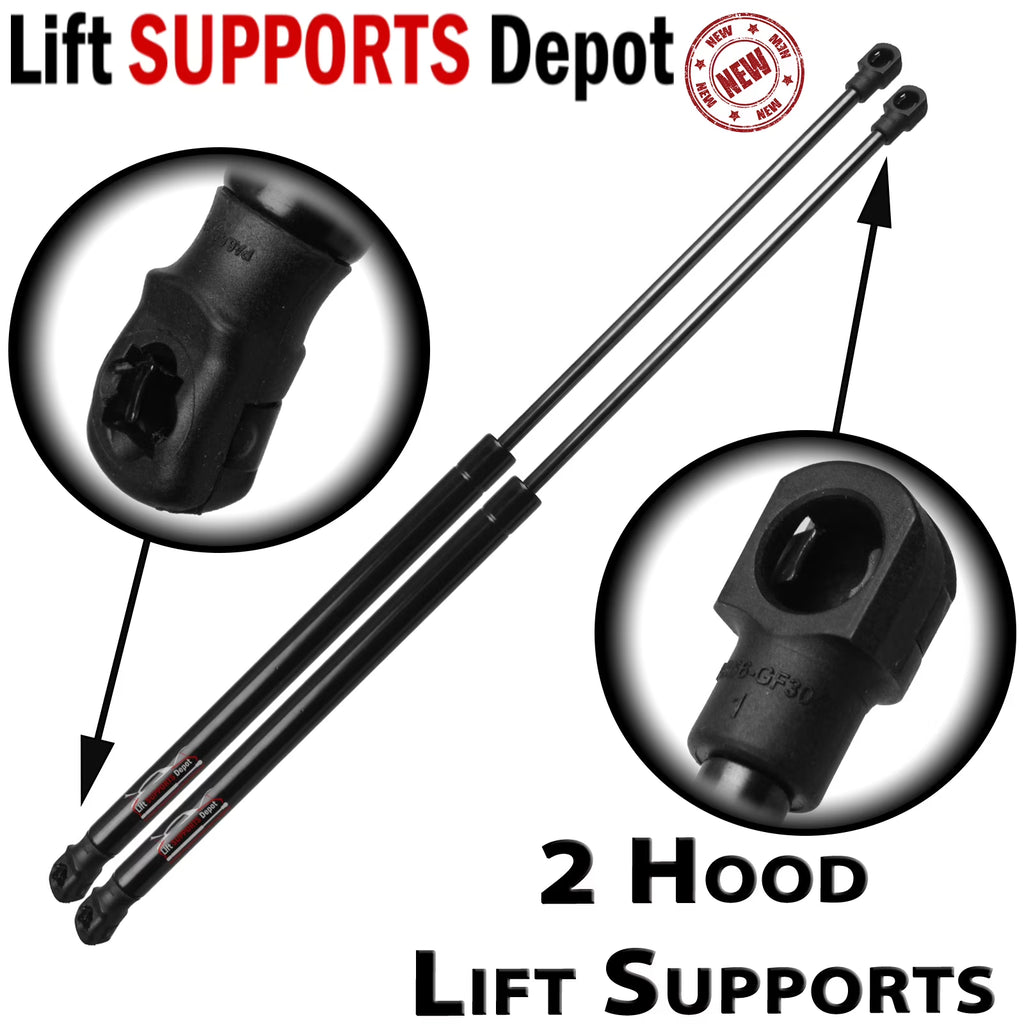 Qty 2 Hood Lift Supports Struts Gas Shock I5692