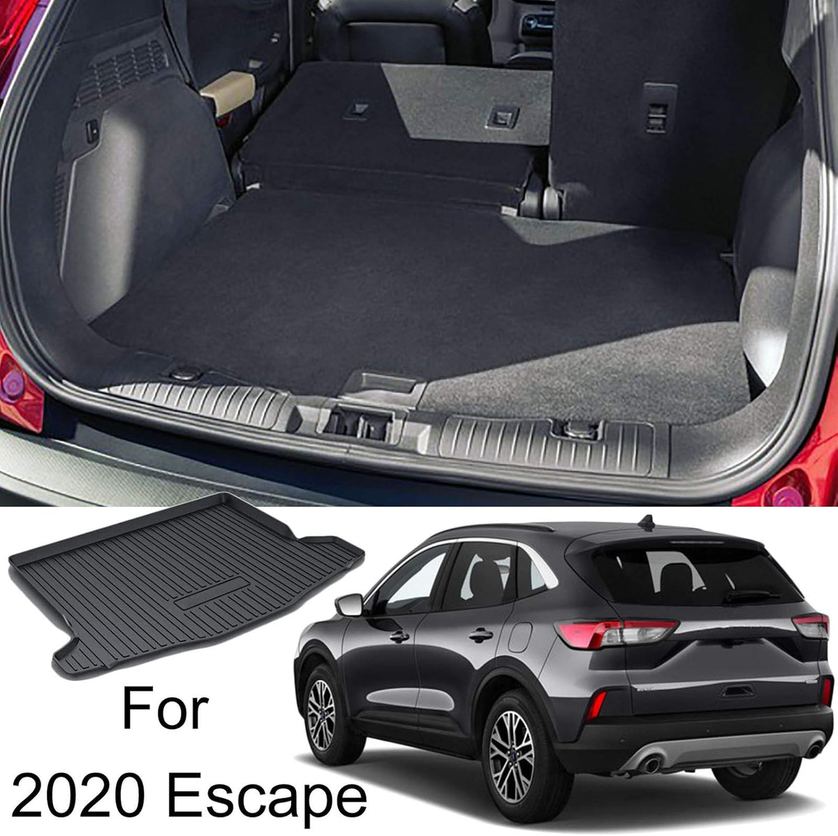 Cargo Liner Trunk Floor Mat Waterproof Protector Pack of 2 Q321