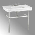 White Console Sink with Chrome Bistro Legs H730