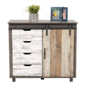 Orden Four Drawer Cabinet with Sliding Barn Style Door L611