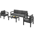 4-Piece Outdoor Patio Furniture Set Sectional Sofa Set Coffee Table M7411