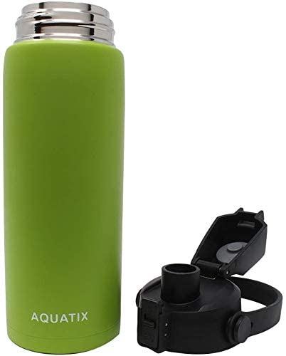 6-Pack Lime Green 21 Ounce Stainless Steel Double Wall Insulated Sports Water Bottle D70614