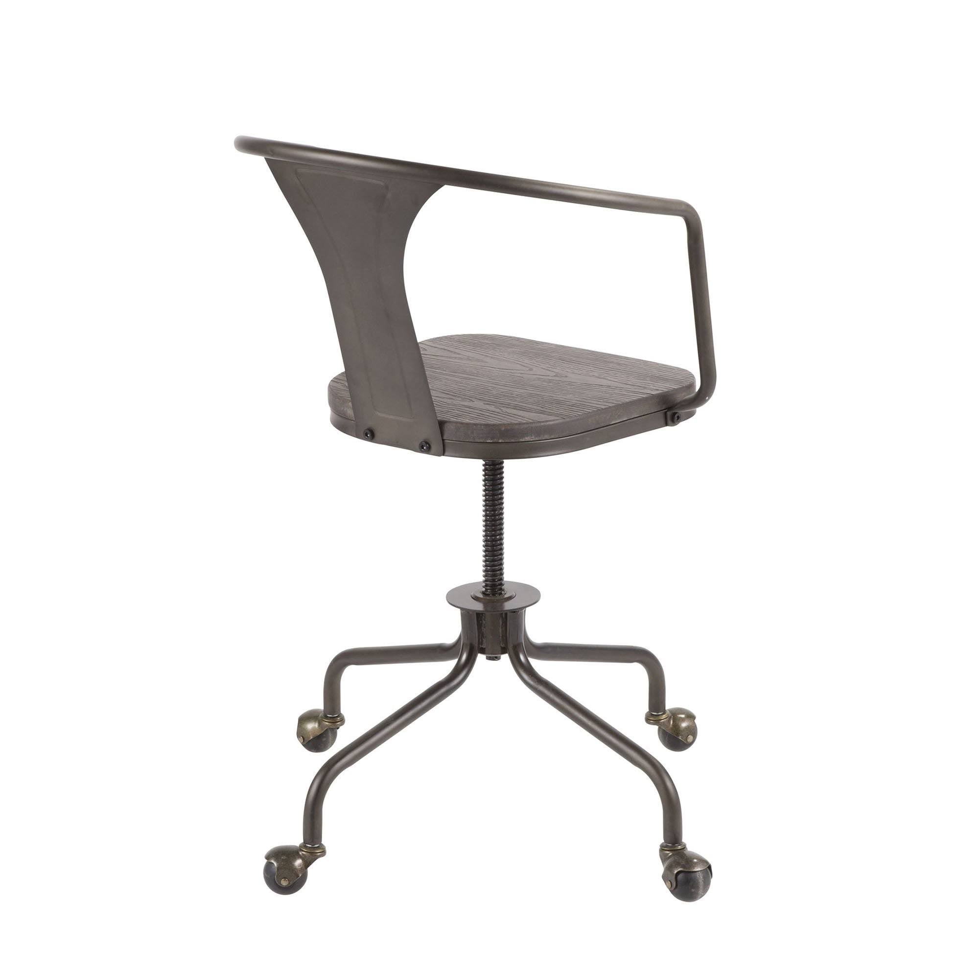 Industrial Task Chair, Espresso/Vintage White H278