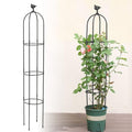 White Rustproof Metal Garden Trellis G723949