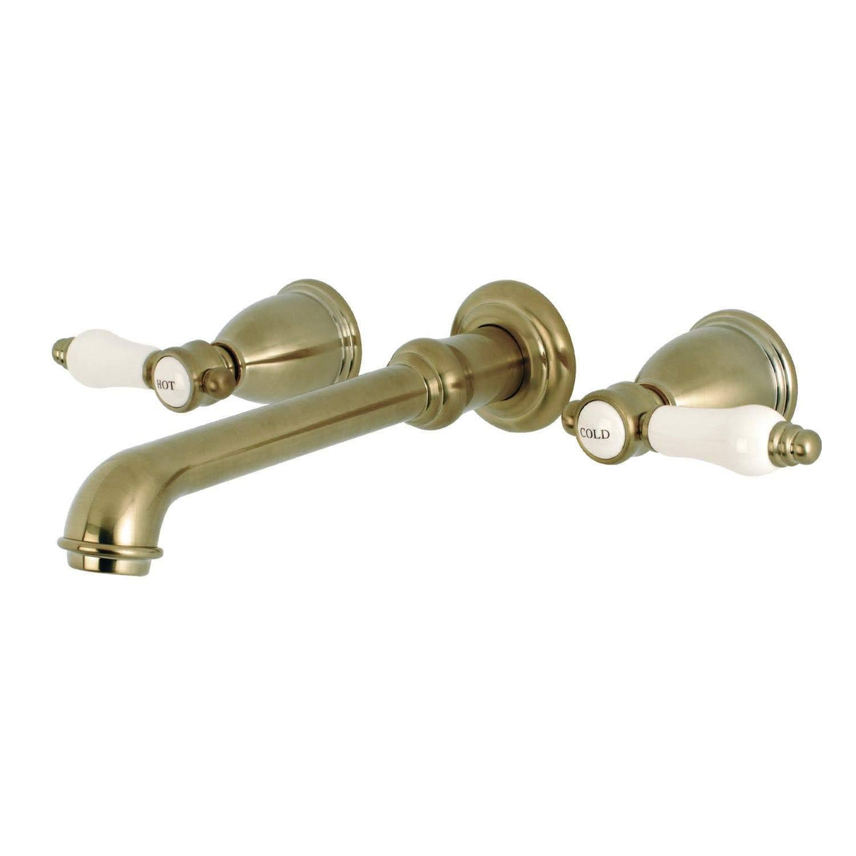Satin Brass Wall Mount Bathroom Faucet H473850