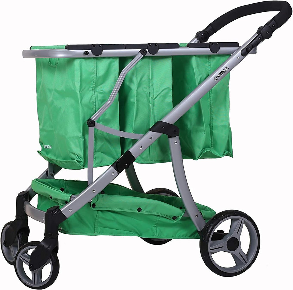 Lightweight Shopping Cart with 3 Blue Baskets Q9552