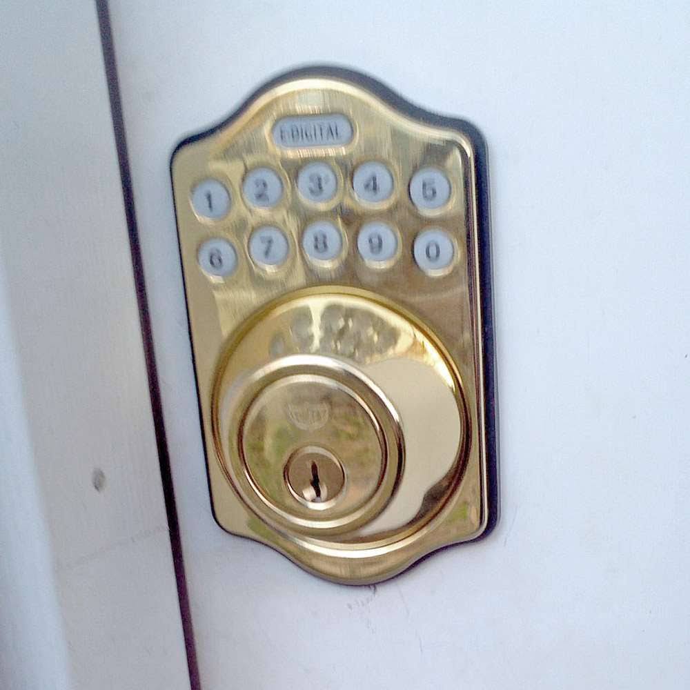 Antique Brass Electronic Deadbolt E395227