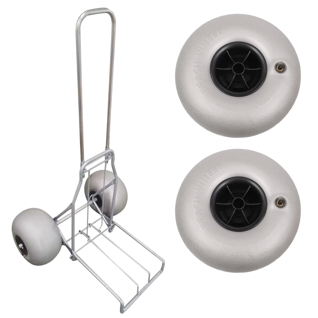 2PCS Inflatable Beach Wheels for Kayak Dolly Cart O823