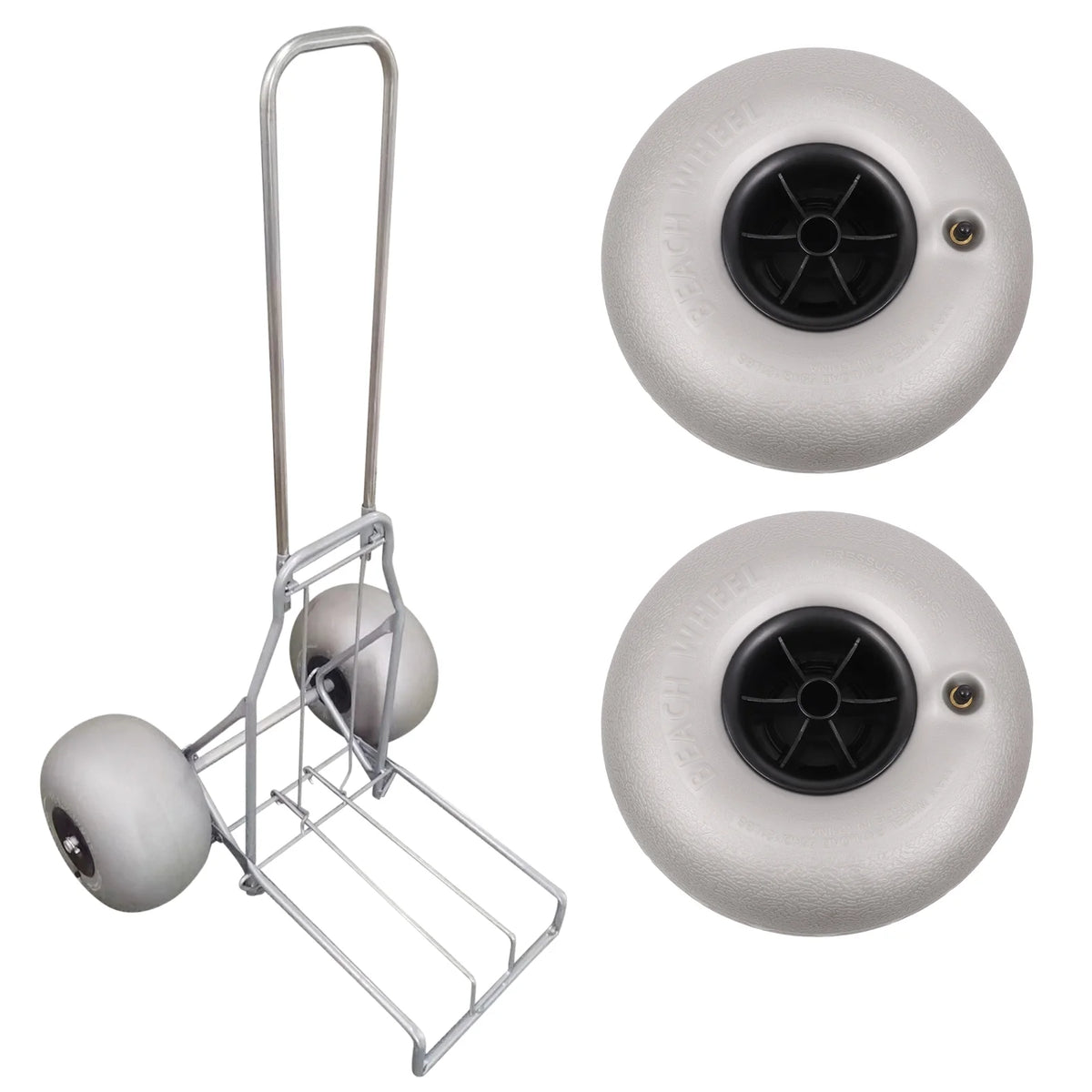 2PCS Inflatable Beach Wheels for Kayak Dolly Cart O823