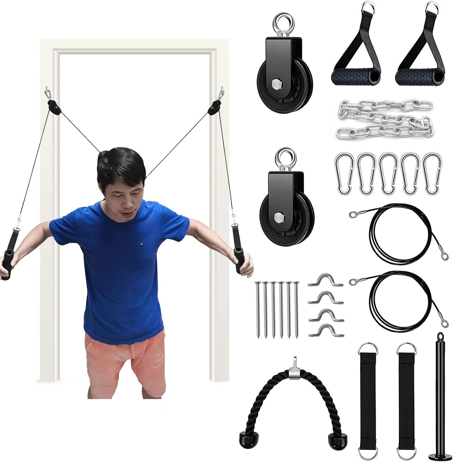 Cable Pulley System Full Set Exercise Attachments N801