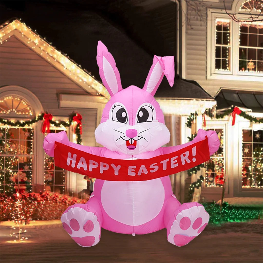1.5m Inflatable LED Night Light Easter Bunny H373563