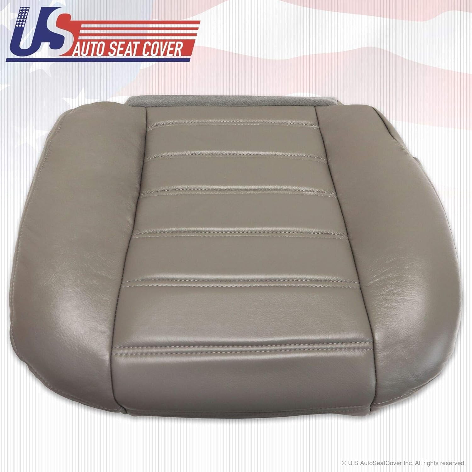 Wheat Gray Genuine Leather Seat Cover M53891