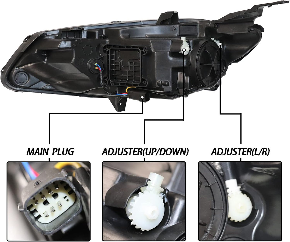 Halogen Headlights Assembly for 2016 2017 2018 Chevrolet Malibu, Passenger Side L34017