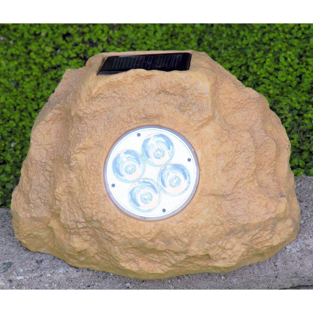 Set of 3 Solar Sandstone Rock Spot Lights D457345