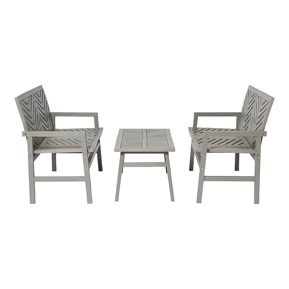 3-Piece Windsor Acacia Wood Patio Loveseat Chat Set C127687