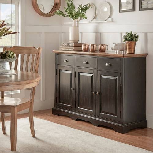 Brown Kitchen Cabinet Buffet Server C759127