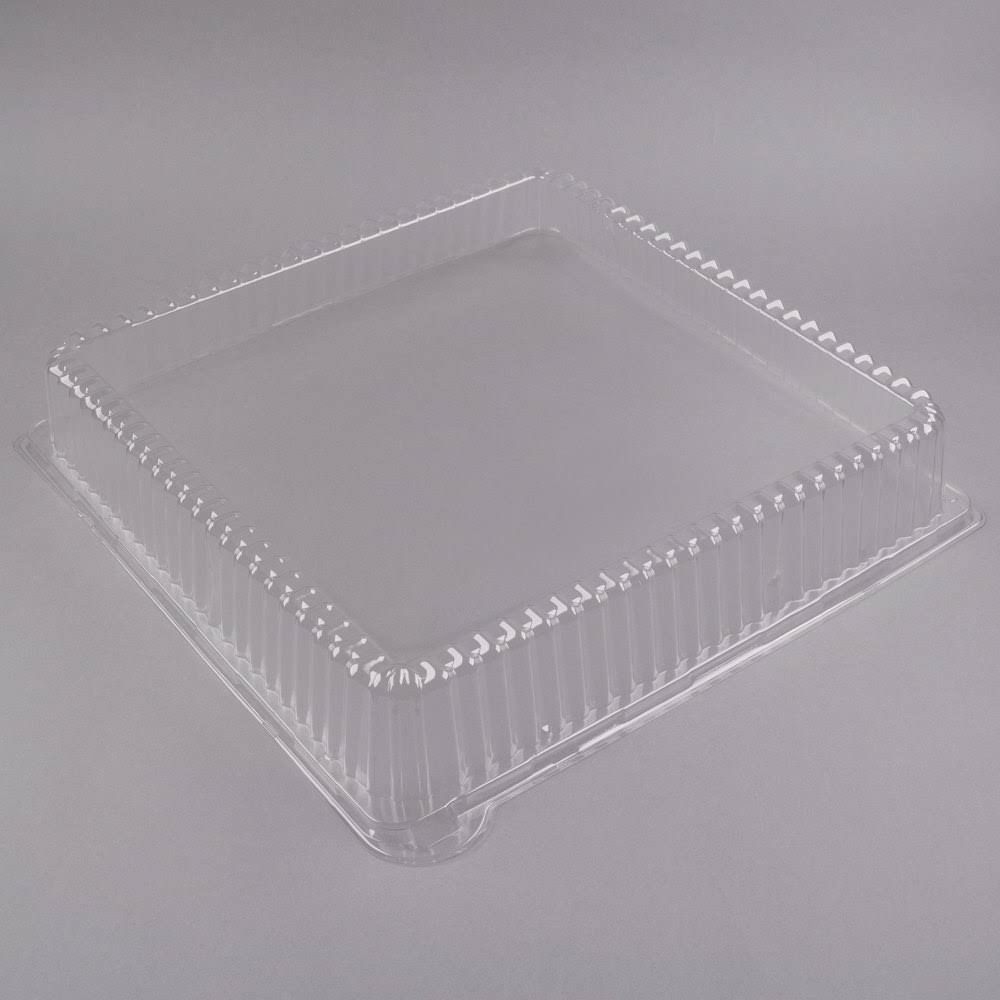Clear Plastic Square Dome Lid - 40/Case V6839