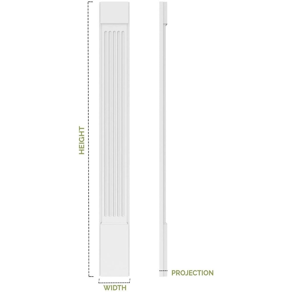 Plain PVC Pilaster with Decorative Capital & Base (Pair) Y6955