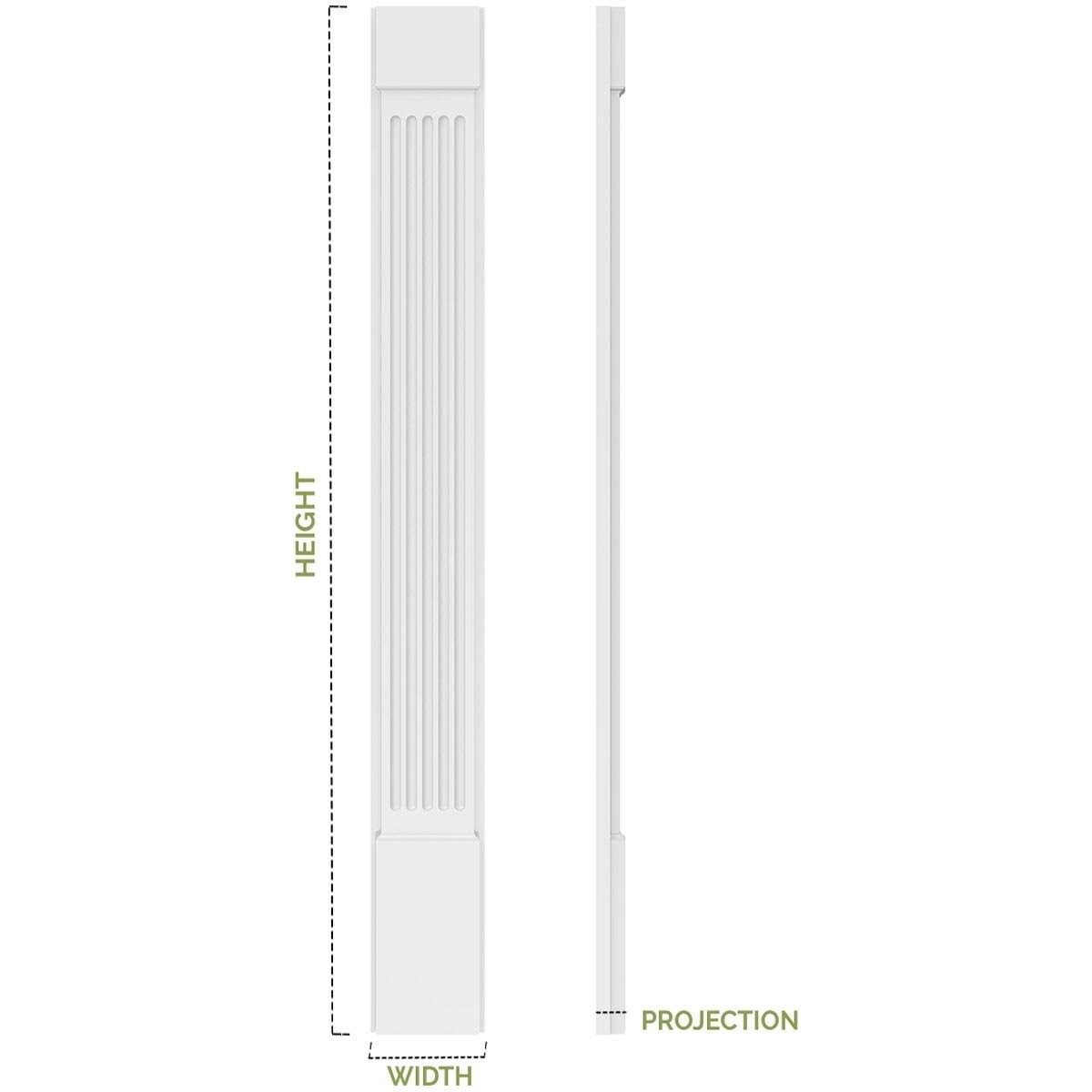 Plain PVC Pilaster with Decorative Capital & Base (Pair) Y6955
