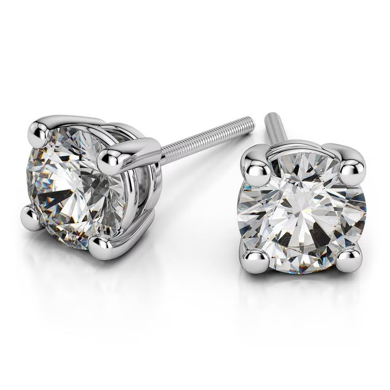 18K White Gold Stud Earrings Z32152