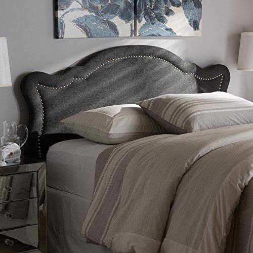 Queen Size Dark Grey Fabric Headboard G266