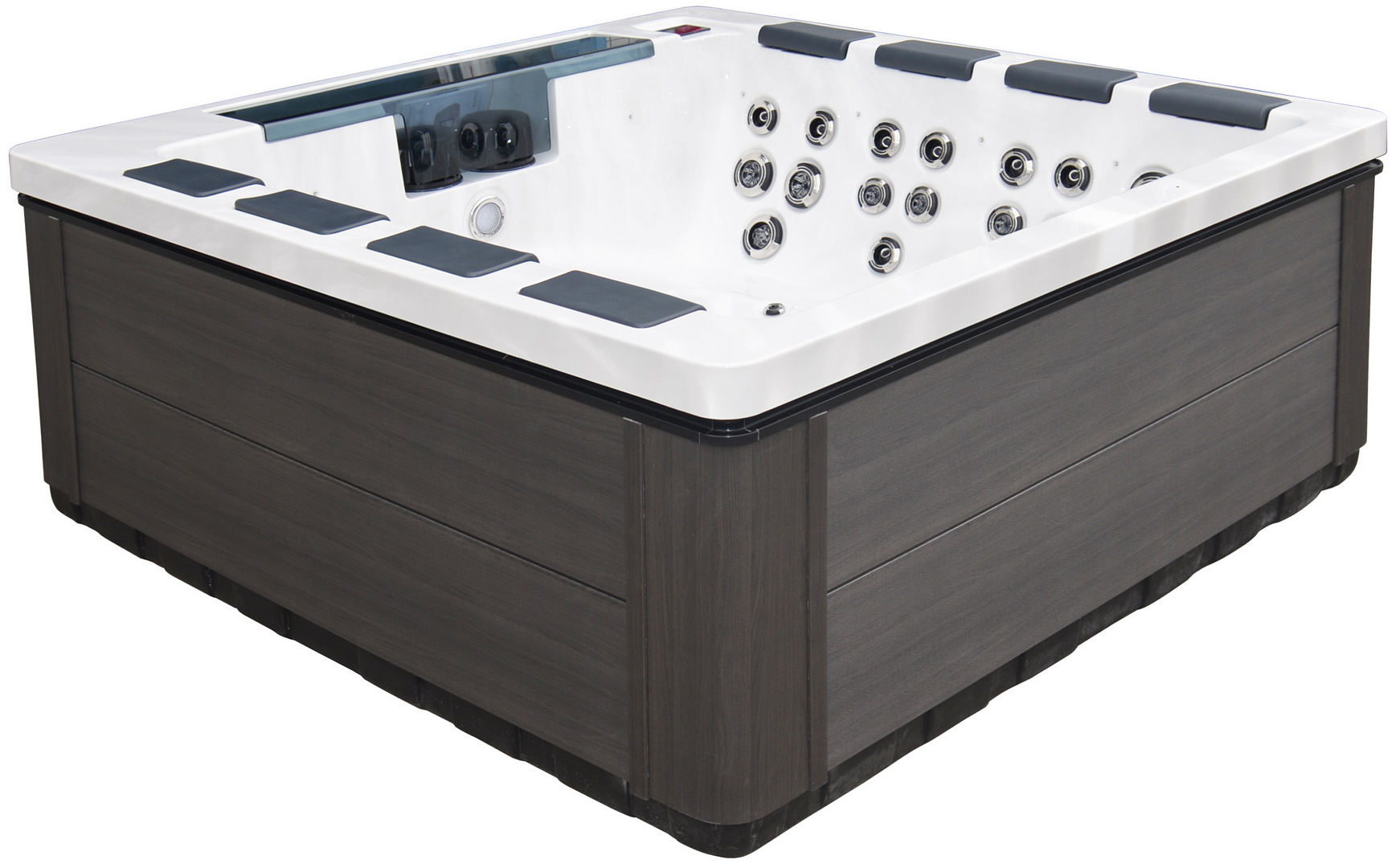 8-Person 65-Jet Acrylic Lounger Hot Tub with Speakers and Ozonator X615