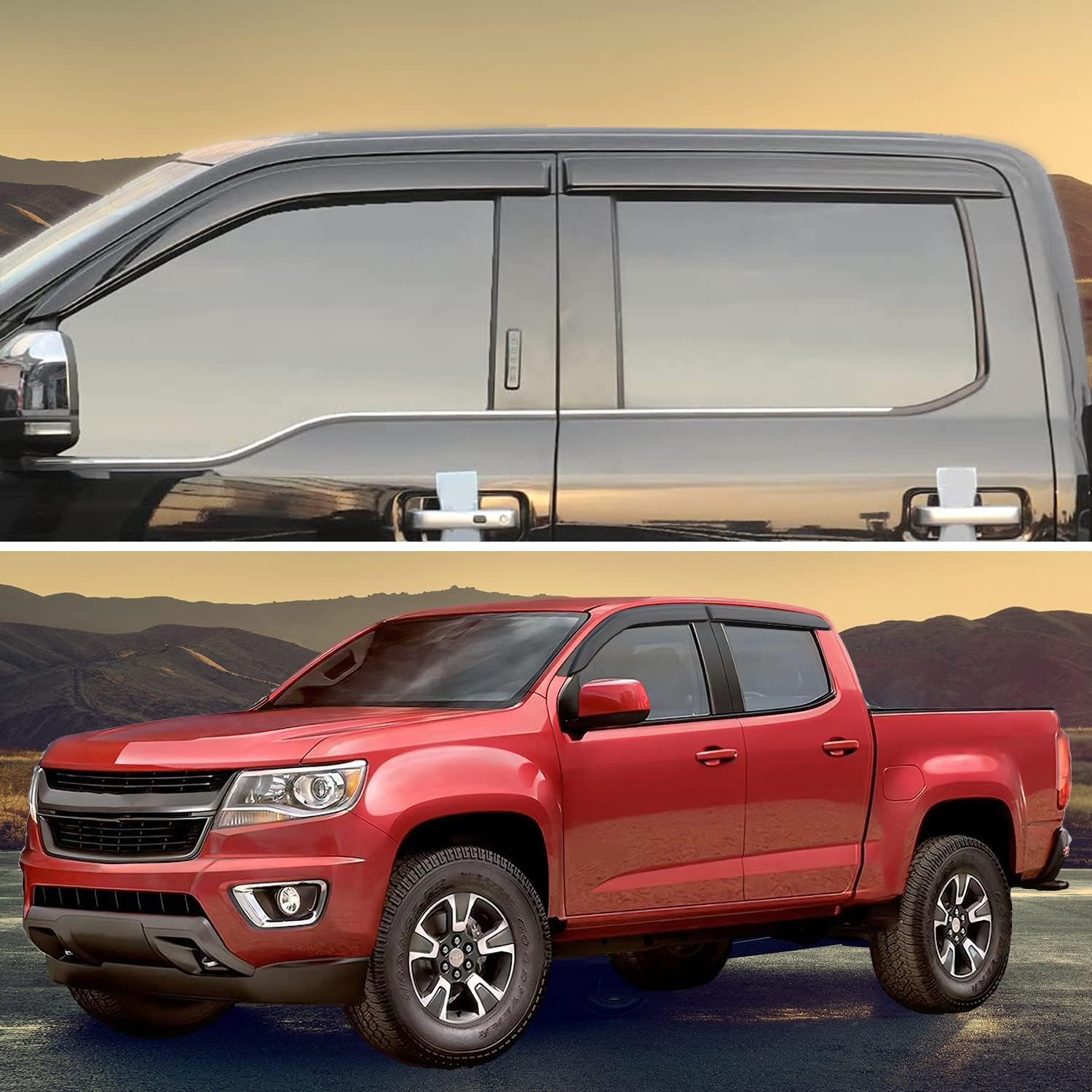 Dark Smoke 4-Piece Side Window Deflectors G778360