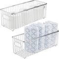 Bronze Metal Bathroom Storage Organizer Basket Bin, 2 Pack M241