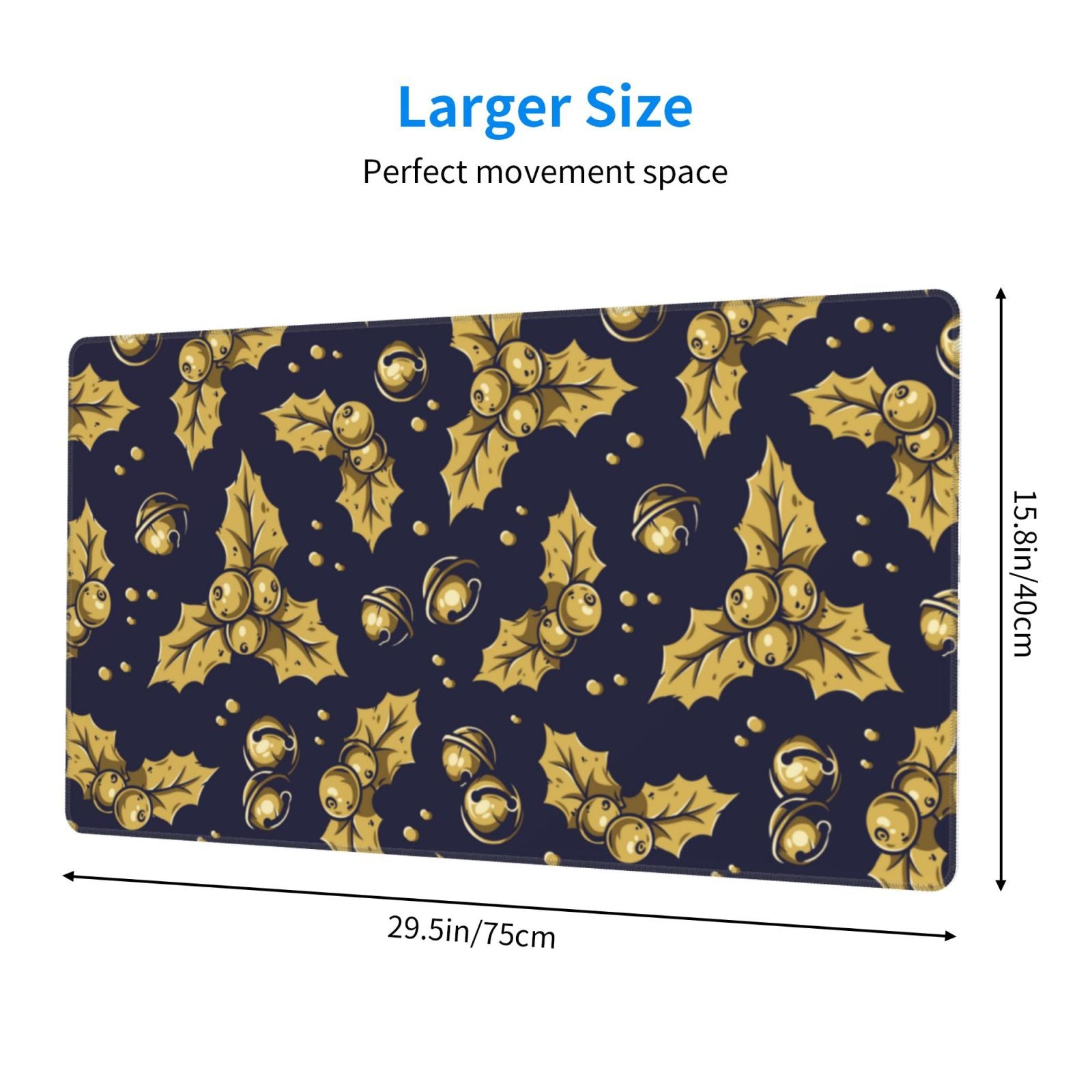 Yellow Bells Prints Non-Slip Gaming Mouse Pad, 15.8"x29.5" U6353