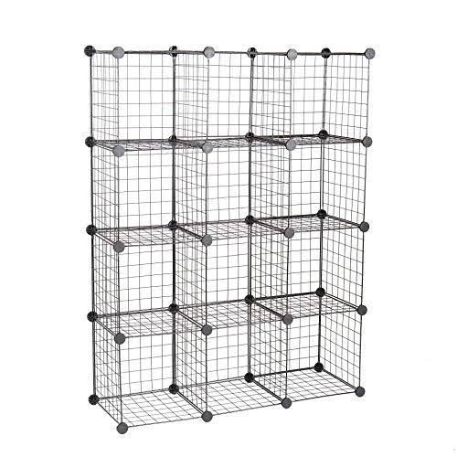 12-Cube Metal Wire Storage Organizer Q4584